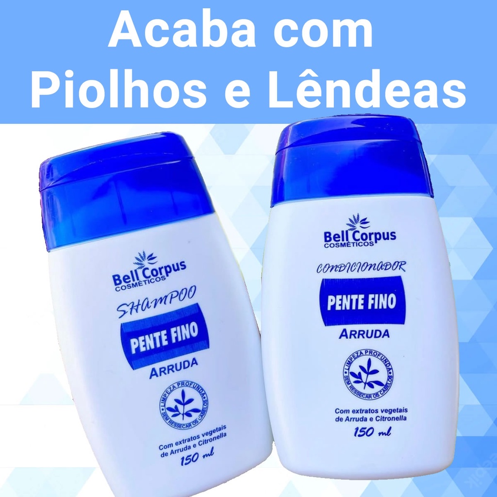 Kit Para Piolho E Caspas Arruda Bell Corpus Shampoo Condicionador