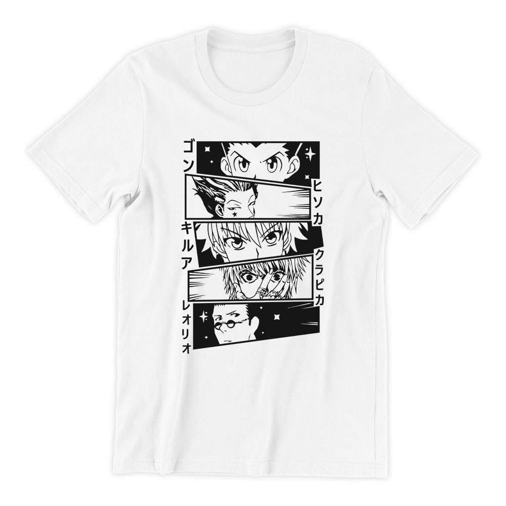 Camiseta Basica Camisa Personagens Hunter X Hunter Olhar Killua Gon