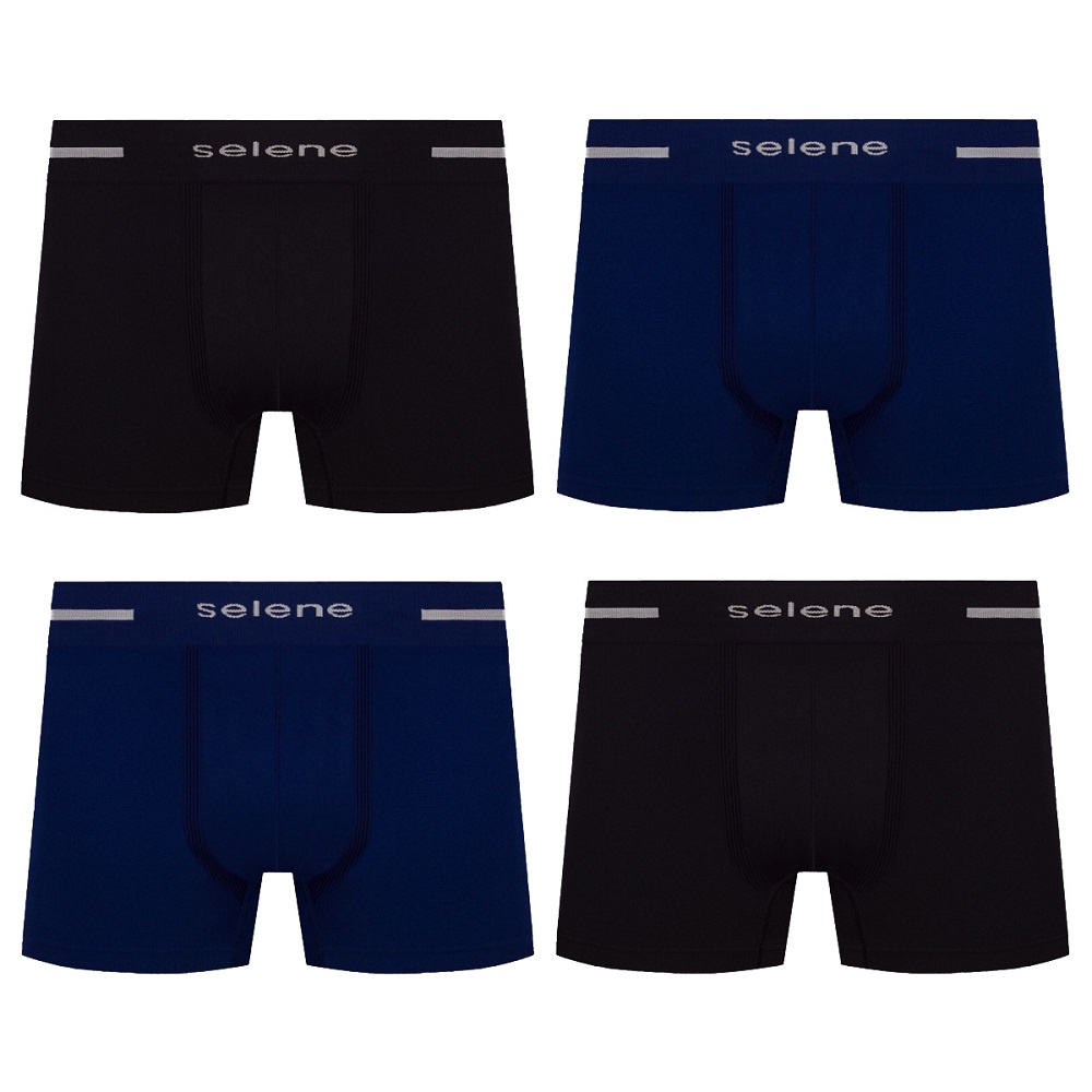 Kit Cueca Boxer Box Microfibra Selene Masculina Original Shopee Brasil