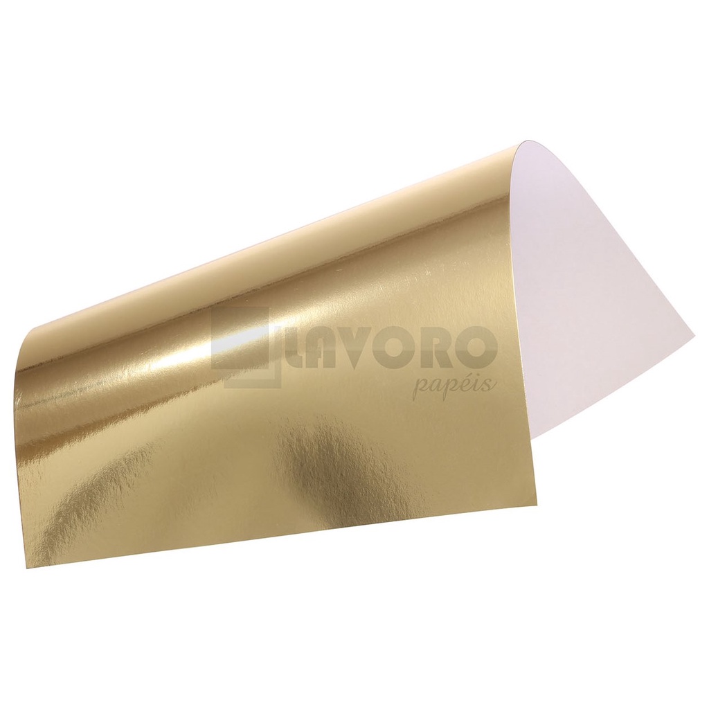 Papel Laminado Dourado 250g 30 5x30 5 06 Folhas Lamicote Shopee