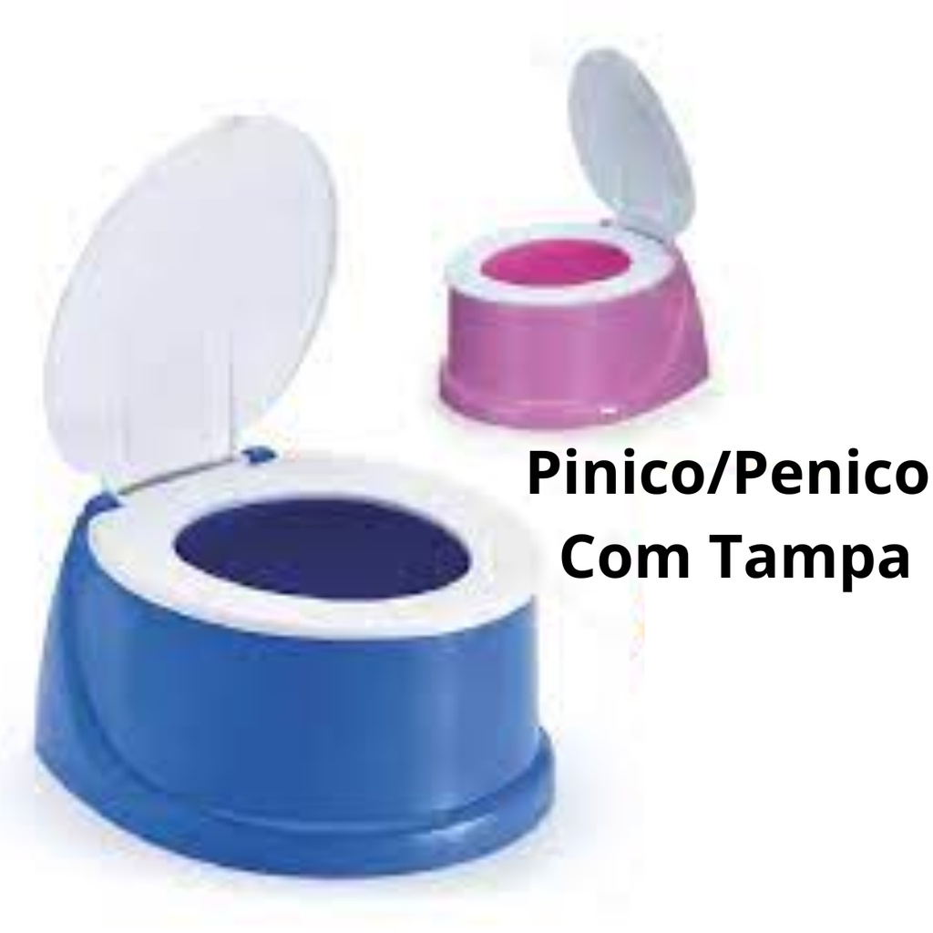 Pinico Infantil Tampa Para Menina E Menino Azul E Rosa Para