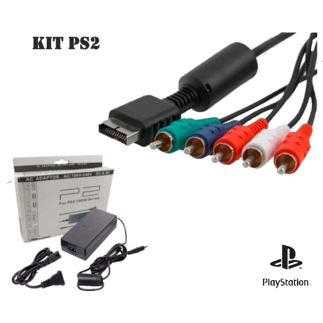 Kit Ps Fonte Ac Para Ps Slim Series Bivolt V Cabo V Deo