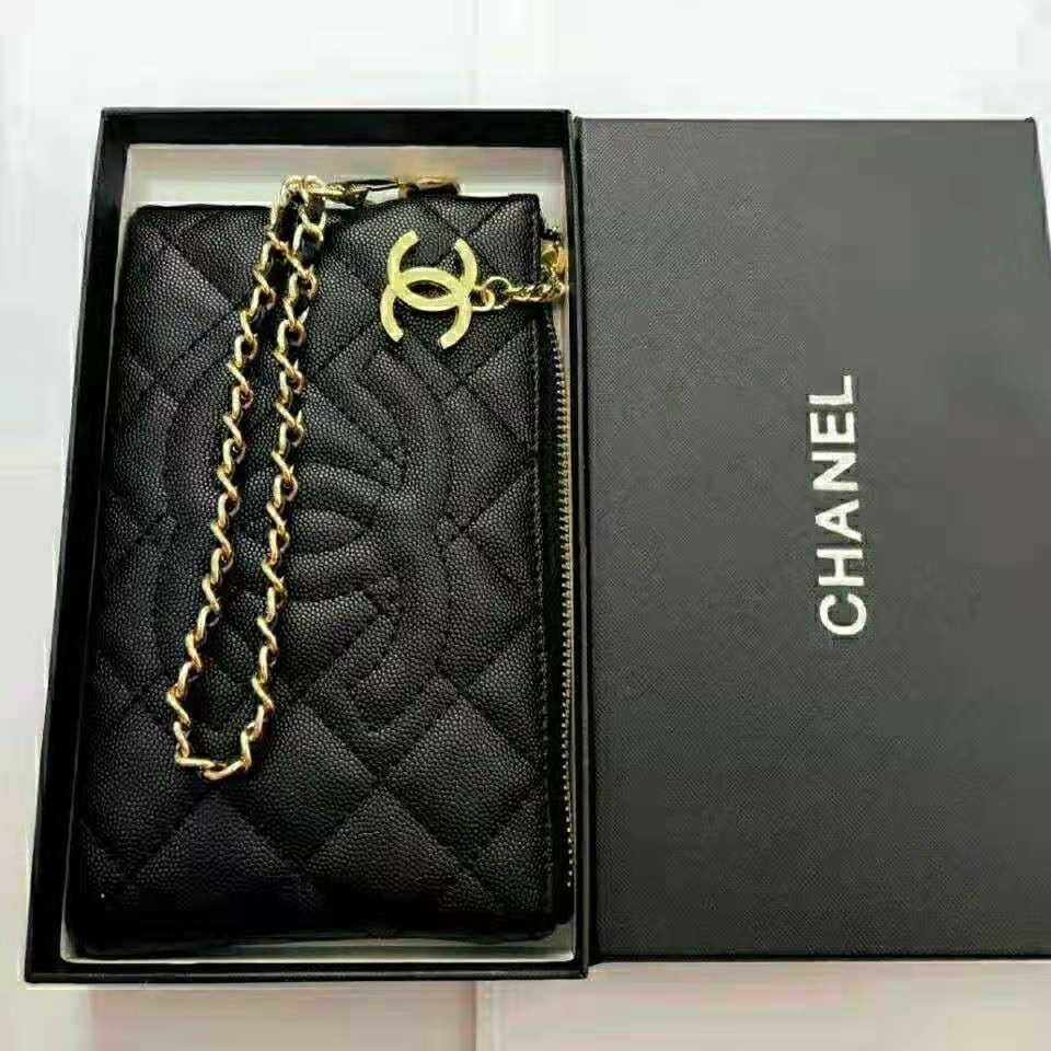 Bolsa Mulher Novo Estilo Chanel Moda Carteira De Embreagem Moedas