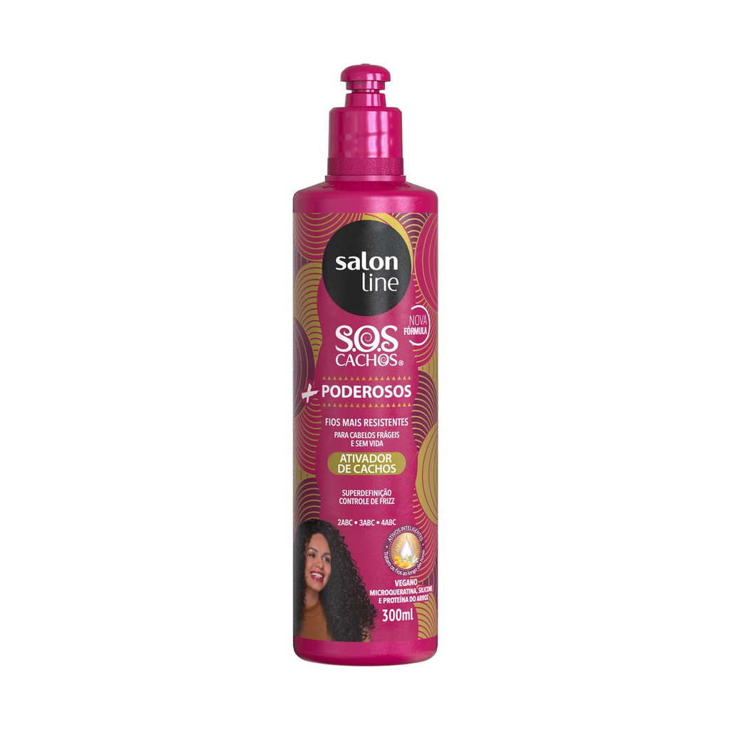 Ativador De Cachos SOS Cachos Poderosos Salon Line 300ml Shopee Brasil