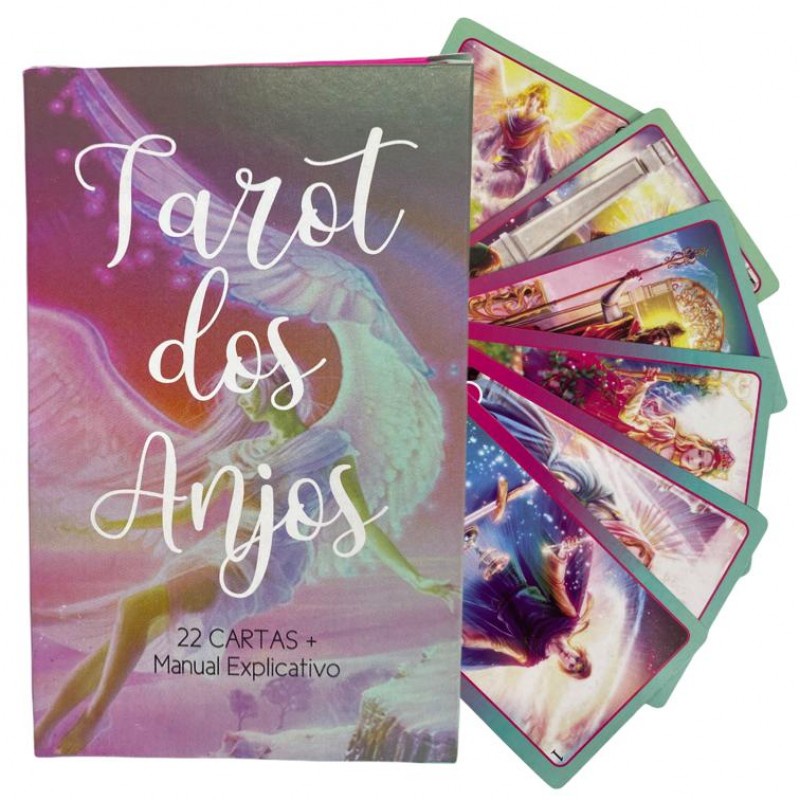 Baralho Tarot Dos Anjos 22 Cartas Coloridas Manual Explicativo