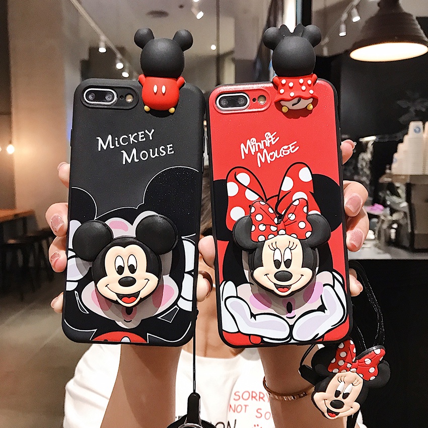 Caixa De Silicone Macia Para Telefone Mickey Minnie Samsung A14 A04