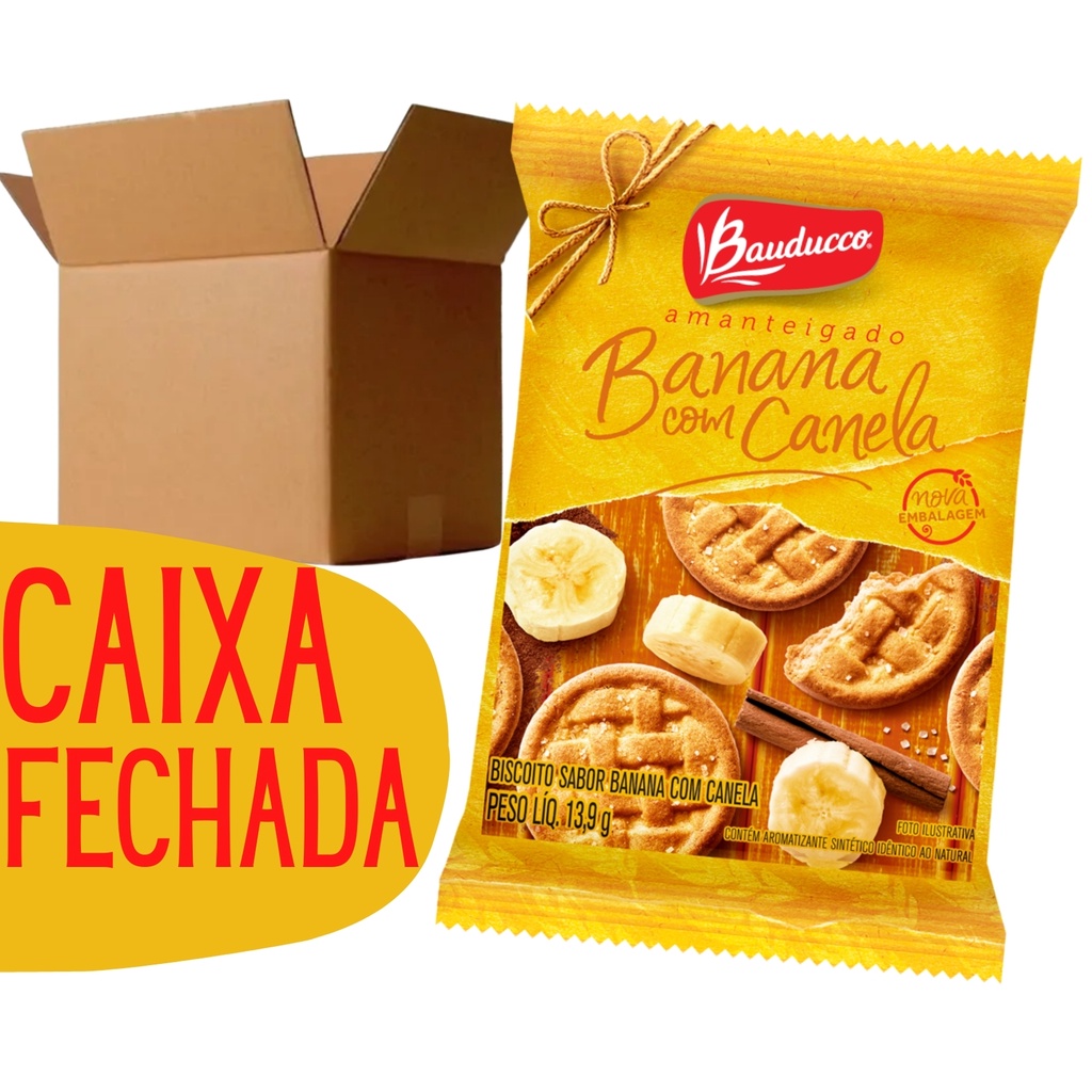 Biscoitos Amanteigados Atacado Bauducco Em Sache Banana Canela