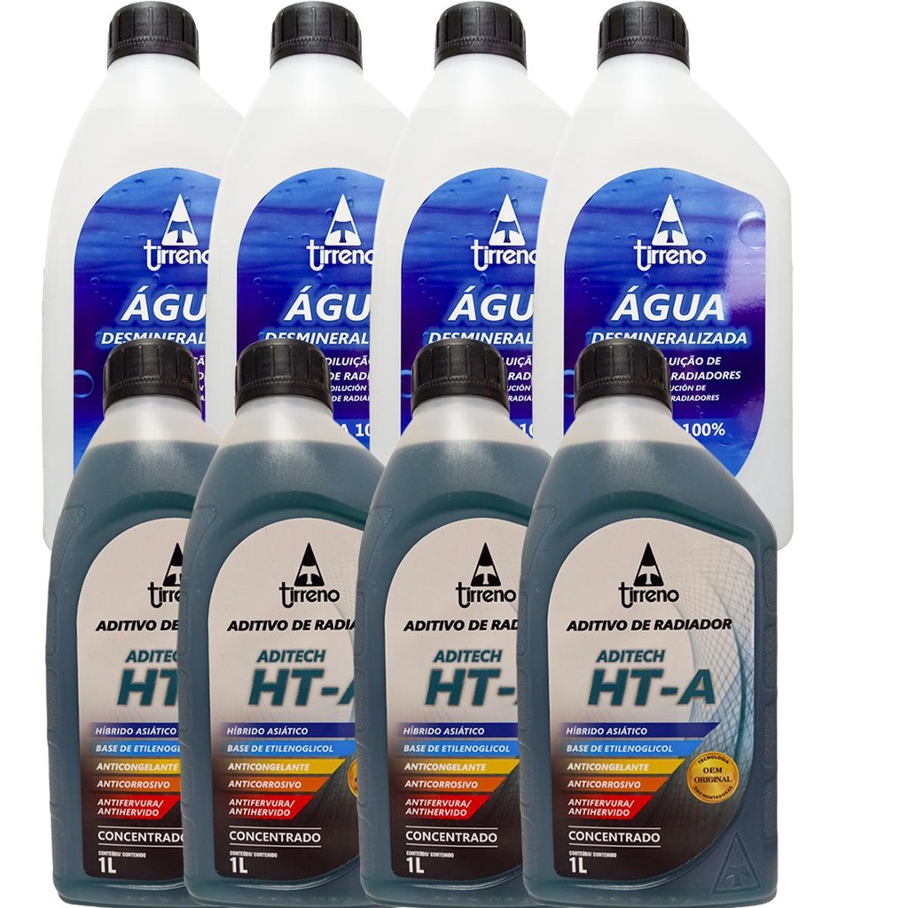 Kit Aditivo Radiador Concentrado HT A Homologado Azul 8 L Shopee Brasil