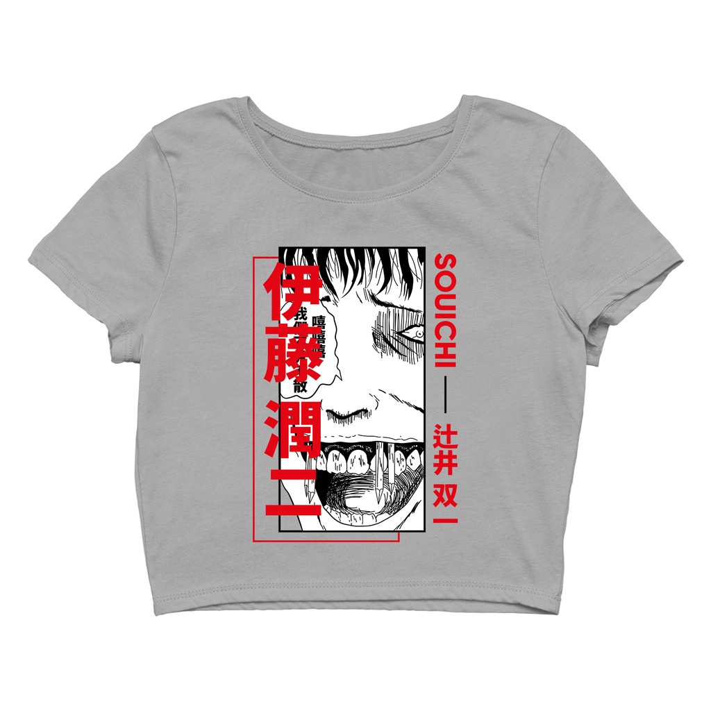 Camiseta Cropped Junji Ito Souichi Horror Shopee Brasil