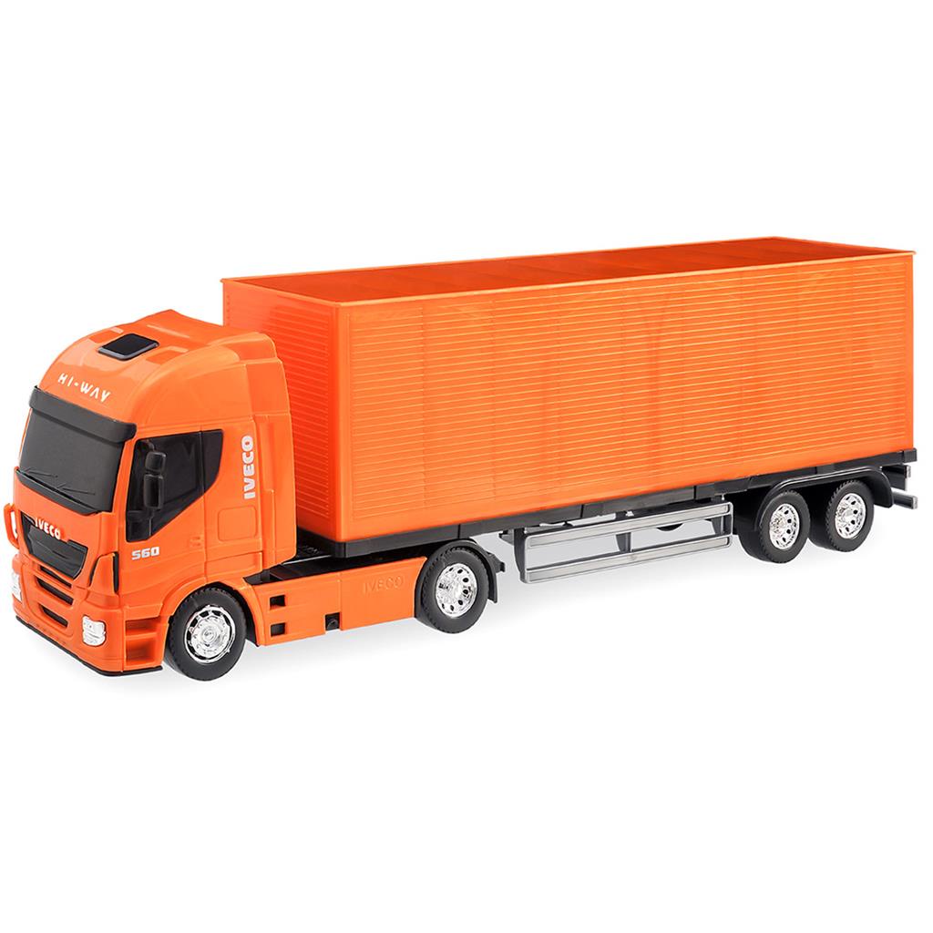 Caminhao Carreta Brinquedo Iveco Hi Way Bau Grande Miniatura Infantil