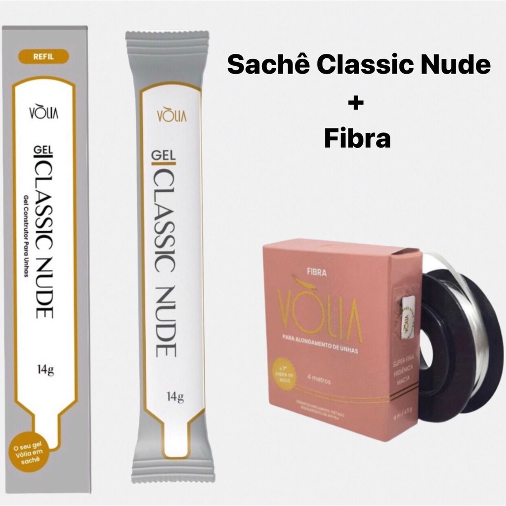 gel Volia Sachê Gel Classic Nude Fibra m Shopee Brasil