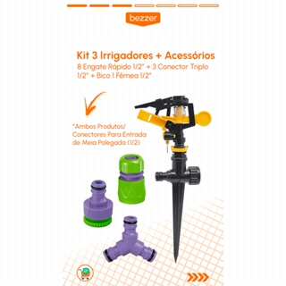 Conjunto Irrigador De Jardim Regul Vel P S Tipo Espiga Setorial