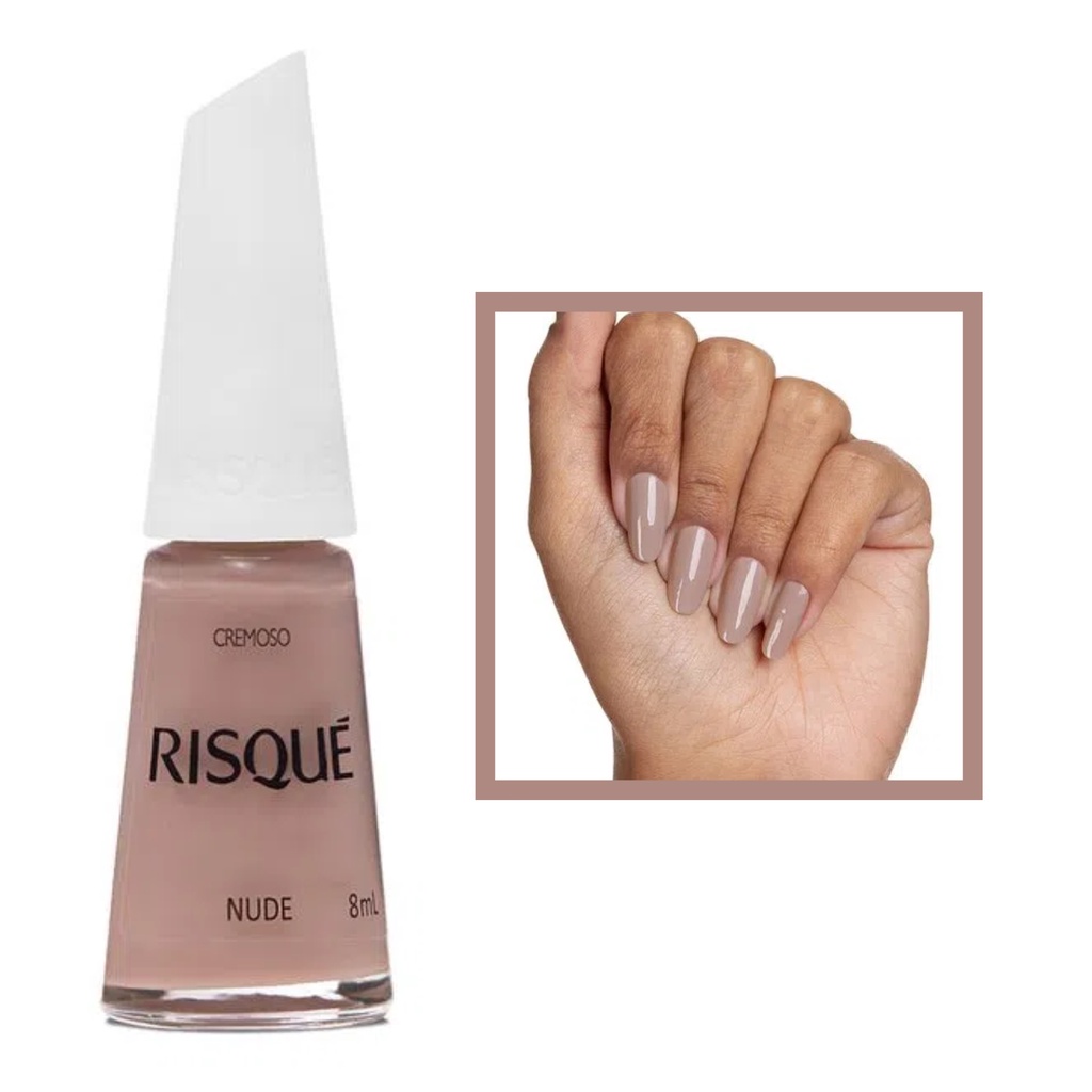 Esmalte Risque Nude Cremoso Hipoalergenico 8ml Shopee Brasil