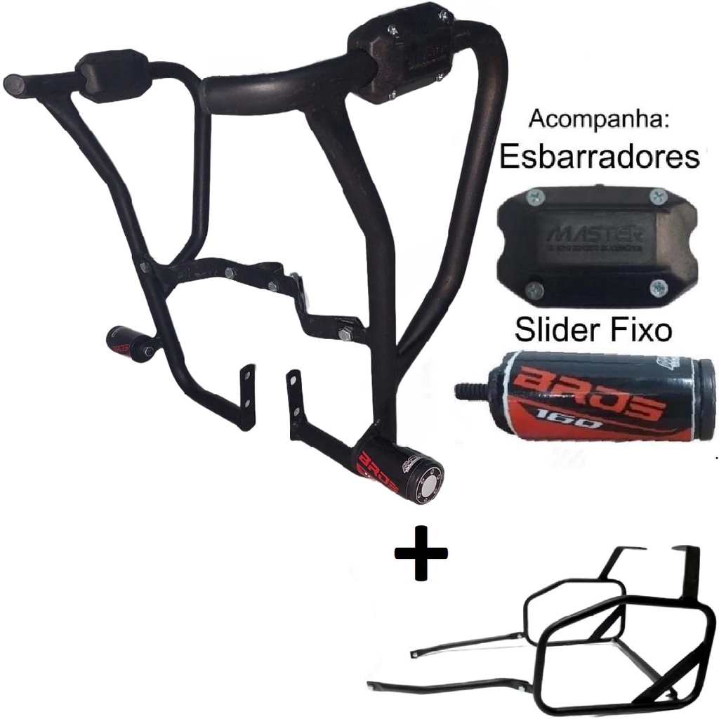 Kit Para BROS 125 150 160 De 2009 Em Diante Protetor Carenagem