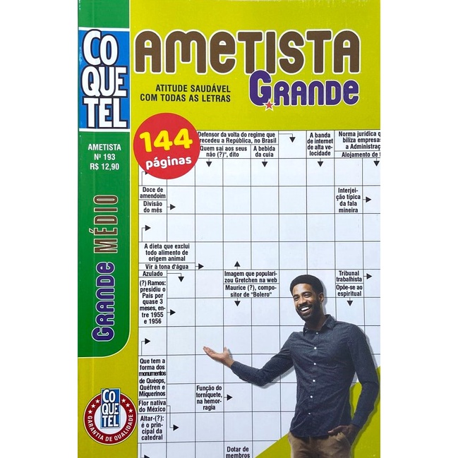 Palavras Cruzadas Ametista Grande M Dio Coquetel Shopee Brasil