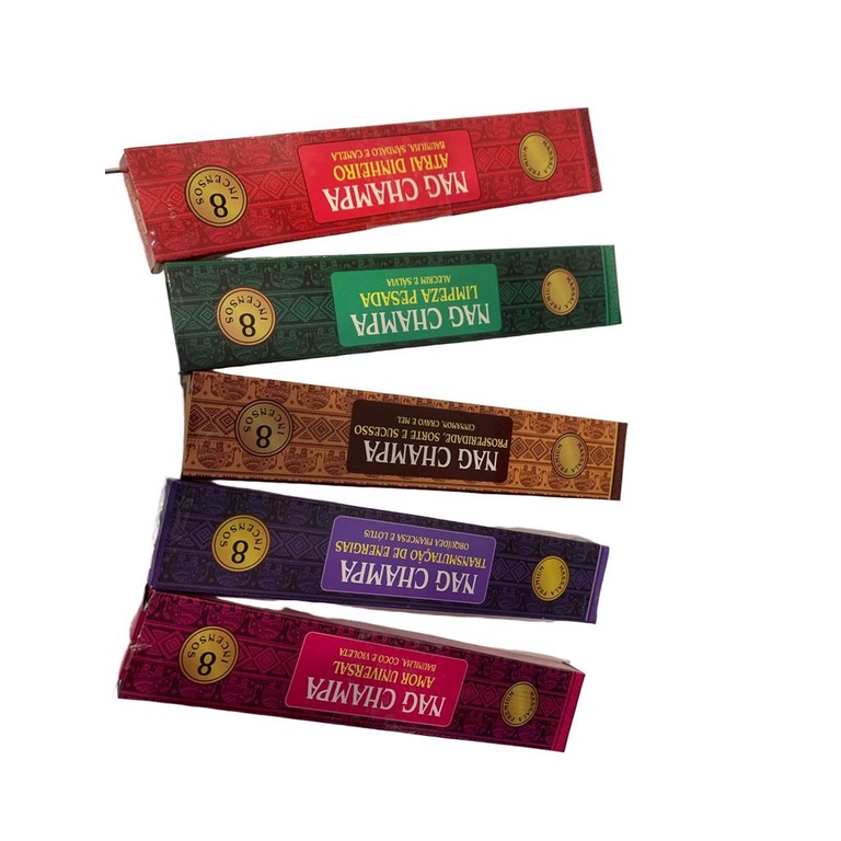 Kit Incenso Massala Nag Champa 5 Caixas 40 Varetas Shopee Brasil