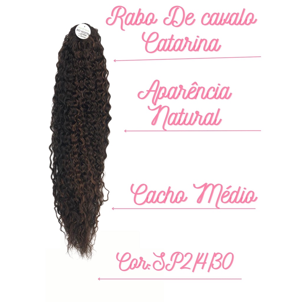 Aplique Rabo De Cavalo Cacheado Bio Vegetal Catarina Cm Shopee Brasil