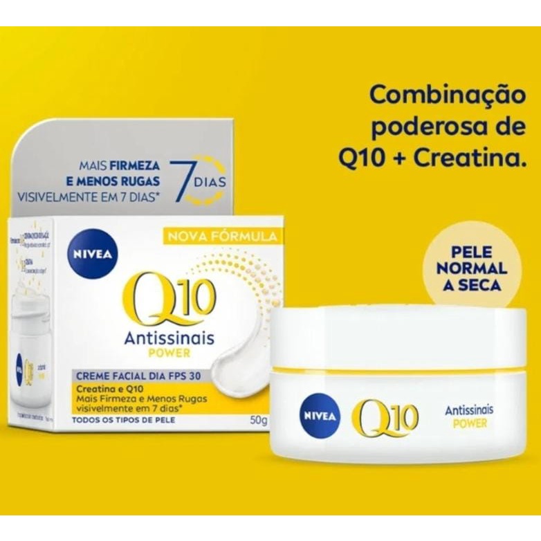 Creme Nivea Antissinais Q10 Power Diurno FPS 30 50g Todos Tipos De Pele