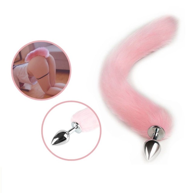 Plug Anal Rabo De Raposa Rosa Cm Tamanho M Shopee Brasil