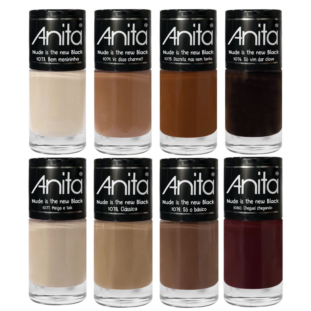 Kit Esmalte Anita Nova Coleção Nude Is The New Black Shopee Brasil