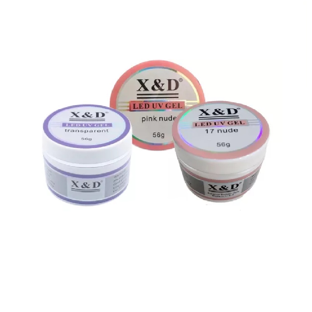Kits 03 Gel Xed 56g Transparente Pink Nude 17 Nude Unha Shopee Brasil