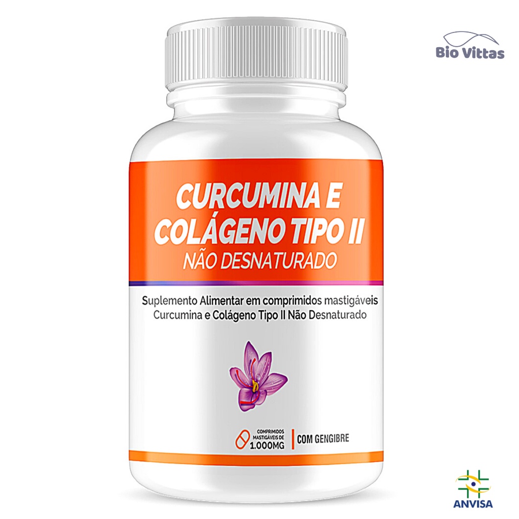 Colageno Tipo E Curcuma Bio Vittas Comprimidos Shopee Brasil