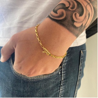 Pulseira Moeda Antiga Masculina Corrente Modelo Tijolinho Mm Shopee