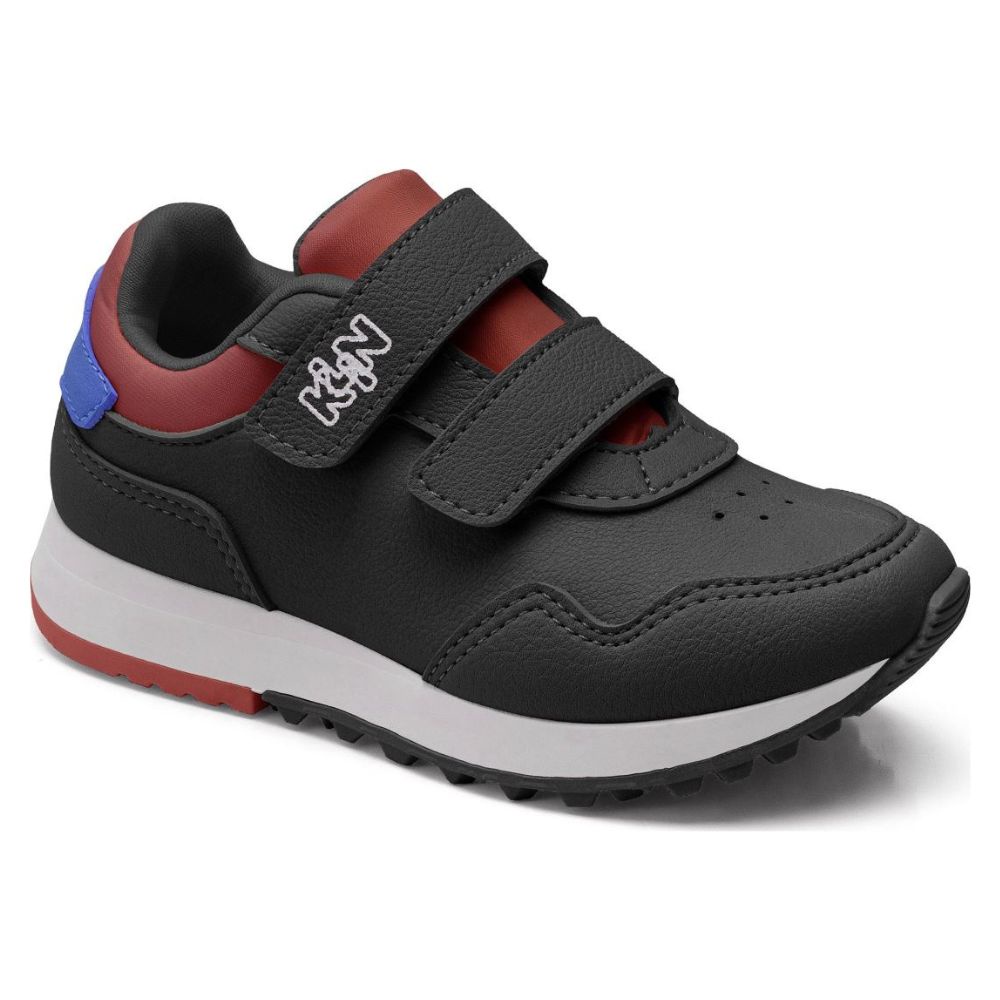 Tenis Infantil Menino Klin Walk Preto Vermelho Ciano Shopee