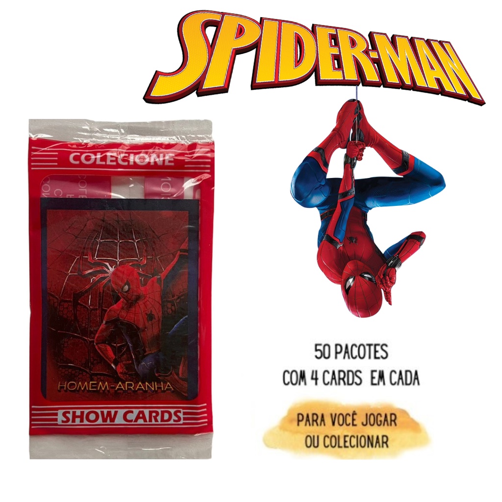 Kit Cards Homem Aranha Pacotes Duelar Bater Bafo Shopee Brasil