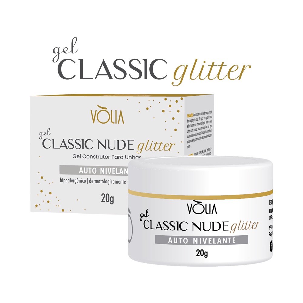 Gel Classic Glitter Nude Volia G Shopee Brasil