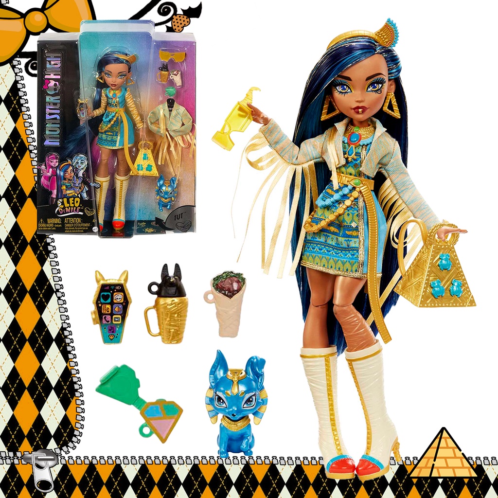 Boneca Monster High Luxo Cleo De Nile Pet Ed Shopee Brasil