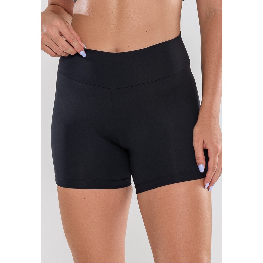 Promo O Short Fitness Feminino Poliamida Academia Zero Transpar Ncia