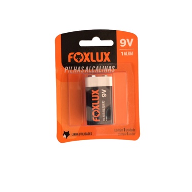 Bateria Alcalina 9V Foxlux Pilha 9V 6LR61 Shopee Brasil