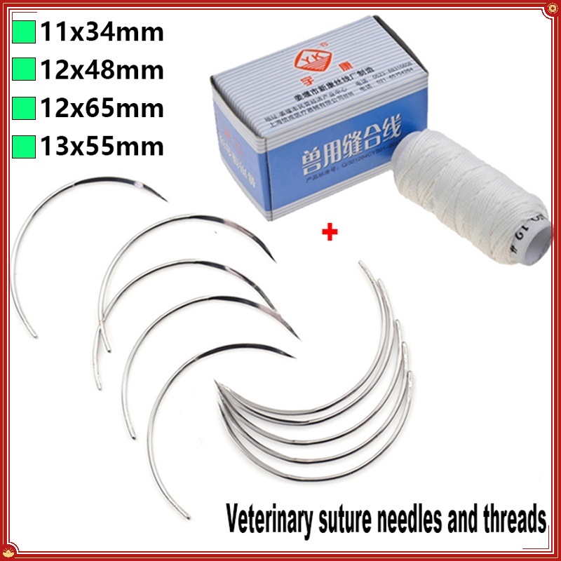 Pcs Agulha De Sutura Para Cirurgia Veterin Ria Rosca Porco