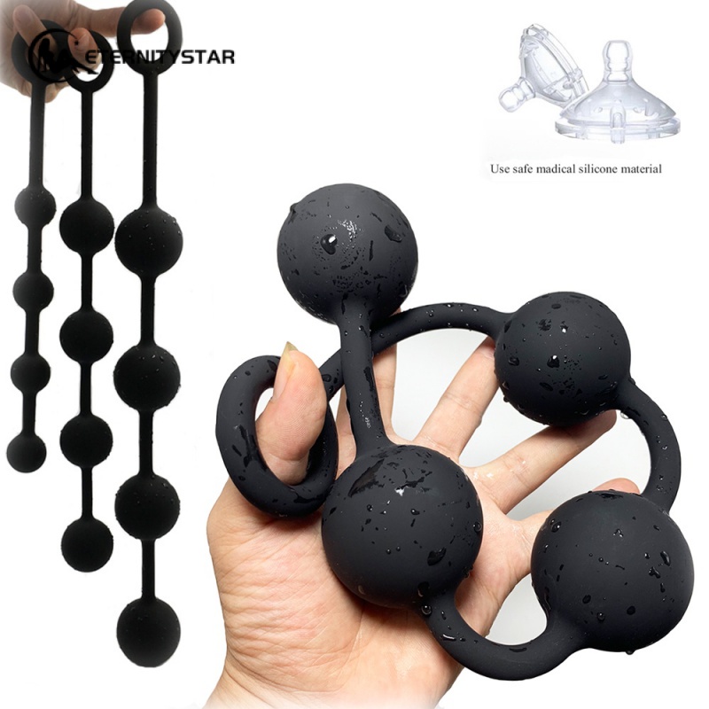 plug anal De Conexão De silicone Bola Brinquedos Sexuais Usados Para O