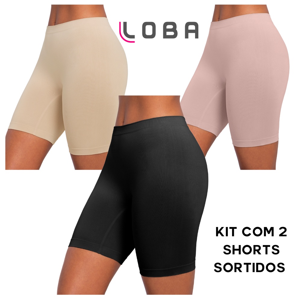 Kit 2 Calcinhas Shorts Lupo Sem Costura Calcinha Segunda Pele