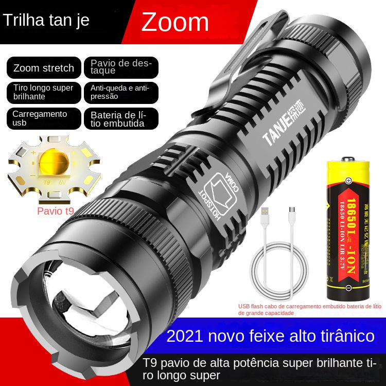 Lanterna De For As Especiais Luz Forte Recarreg Vel Ultra