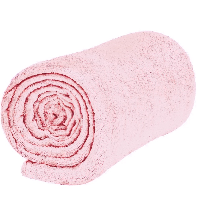 Cobertor Manta Casal Soft Macia X Rosa Claro Bebe Fleece