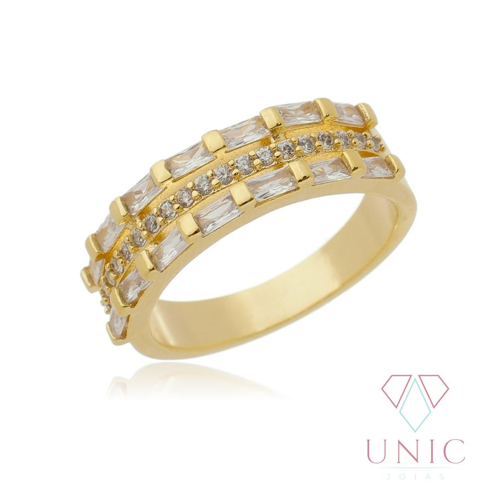 Anel Semijoia Aparador Ana Dourado Zirc Nia Crystal Shopee Brasil