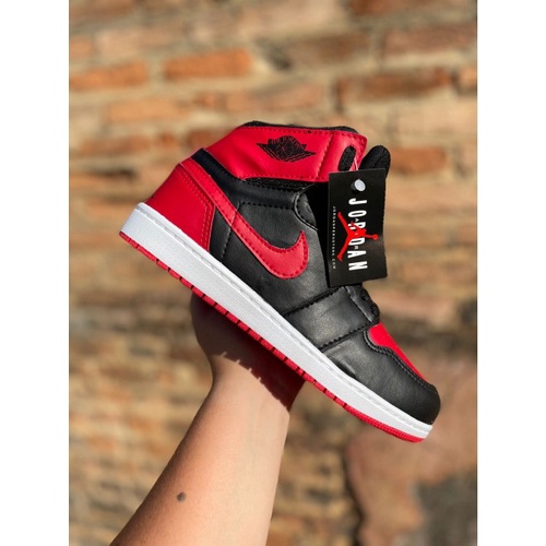 Tênis Botinha Air Jordan Masculino Preto Vermelho Shopee Brasil