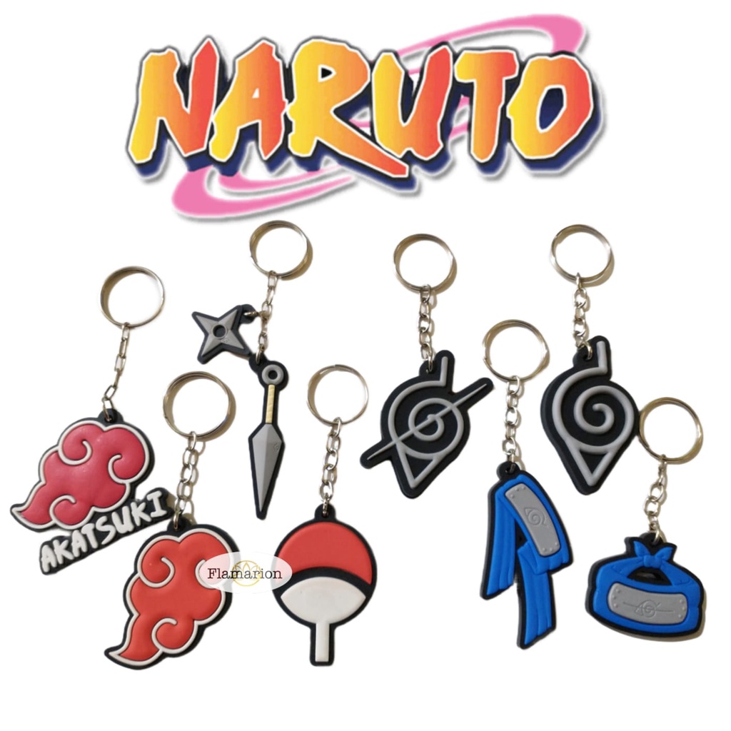 Kit 8 Chaveiros Símbolos Anime Naruto Shopee Brasil