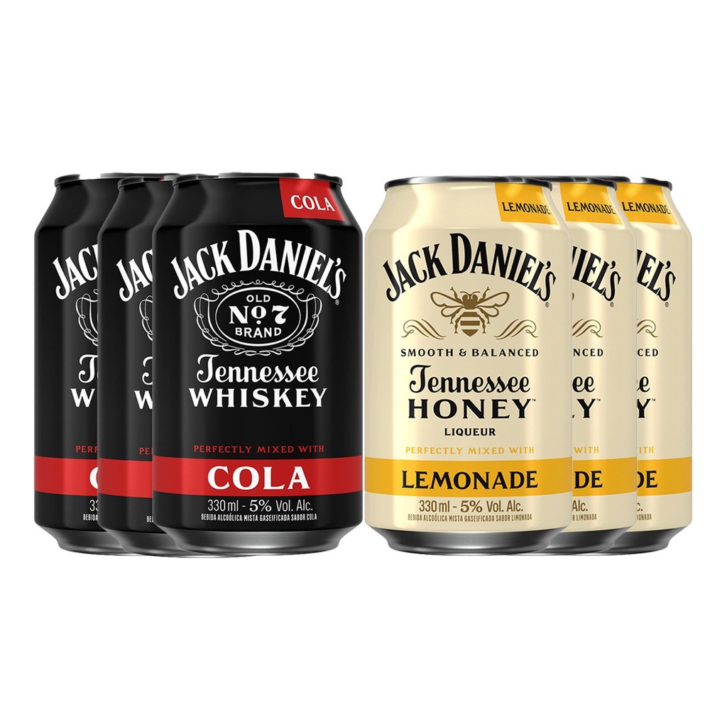 Kit Latas Bebida Mista Whisky Jack Daniel S Cola E Honey Lemonade