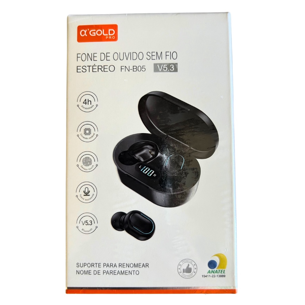 FONE DE OUVIDO BLUETOOTH SEM FIO ESTÉREO FN B05 PAREAMENTO Shopee Brasil