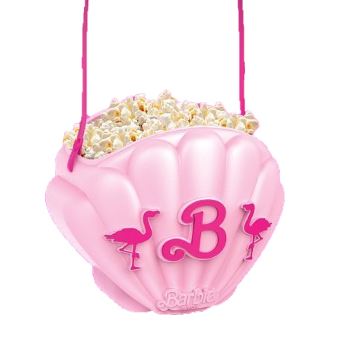 Balde Barbie Formato Bolsa Moviecom Cinesystem Pote De Pipocas Rosa