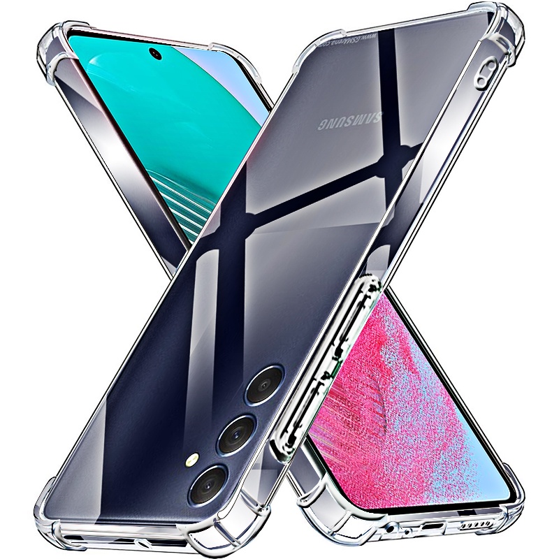 Capa De Silicone Macia Transparente De Luxo Para Samsung M54 M14 M04