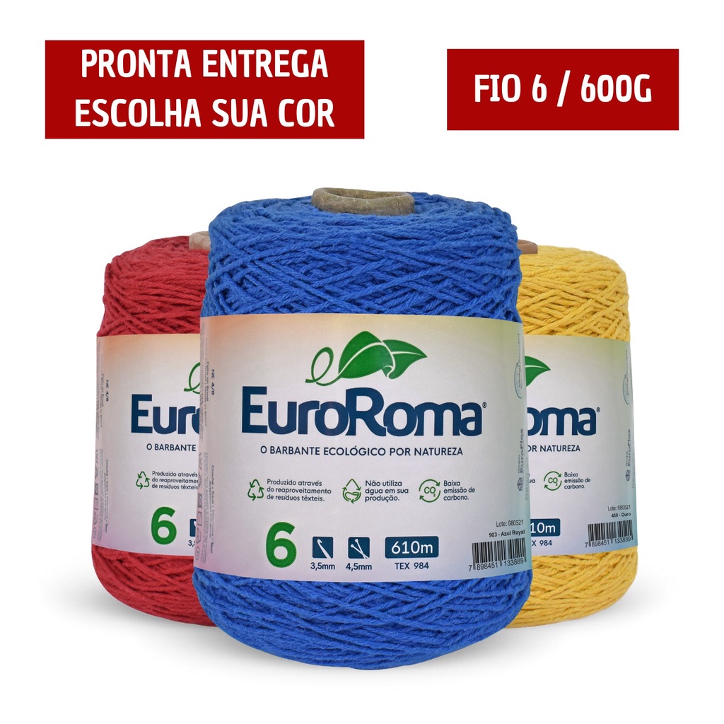 Barbante Euroroma G Espessura Escolha Cor Shopee Brasil