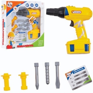 Furadeira De Brinquedo Kit De Ferramenta Infantil Furadeira E