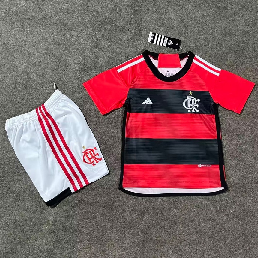 Novo Flamenco Home Camisa De Futebol Infantil Flamengo