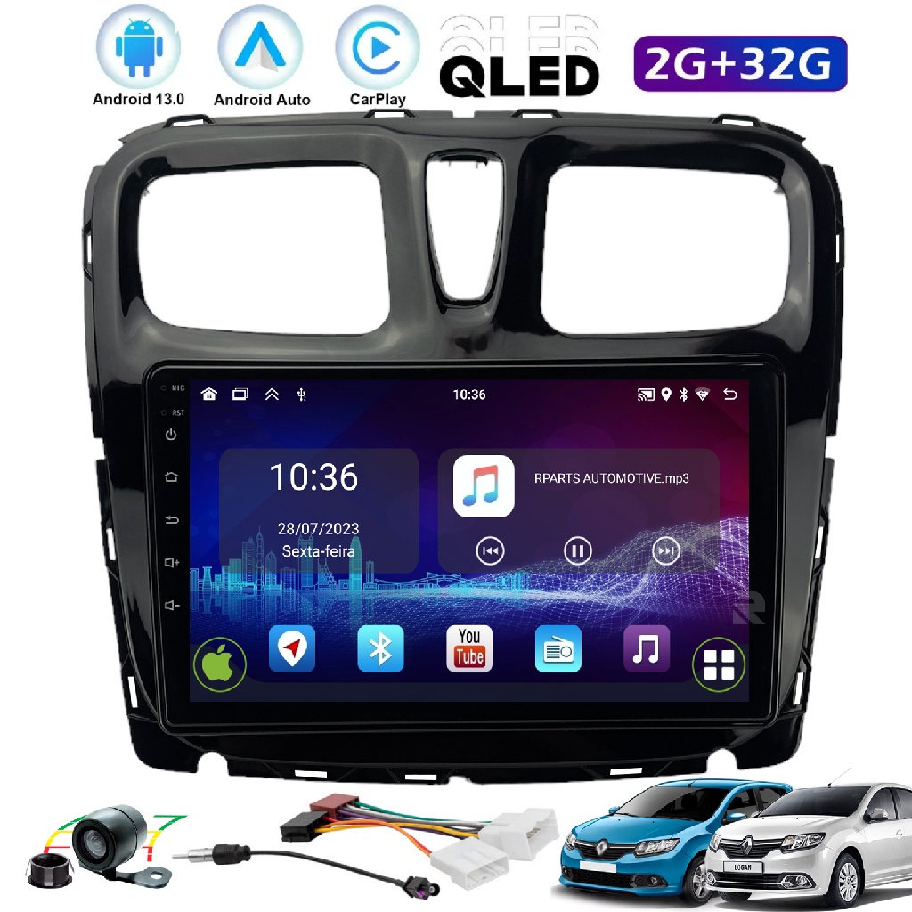 Kit Central Multimidia Polegadas Android Renault Logan Sandero A