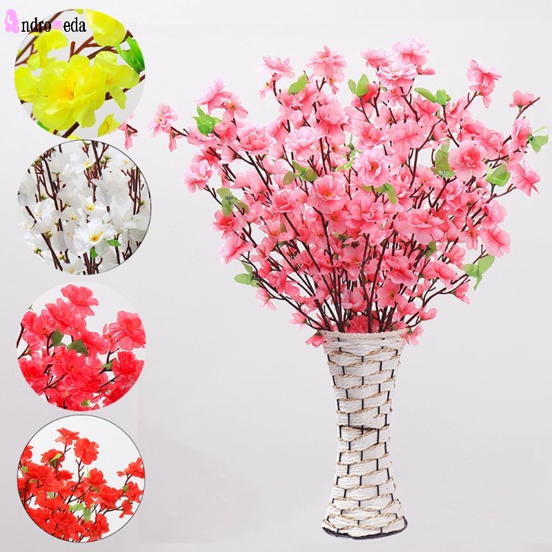 65cm Ramos De Flores De Cerejeira Artificial Realista Flor Seda